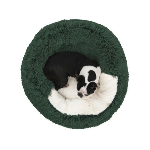 Charlie's - Snookie Hooded Pet Bed in Faux Fur - Eden Green