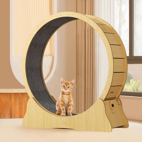 TOPET - Cat Exercise Wheel Toy Running Exerciser Treadmill Scratcher Board 90cm