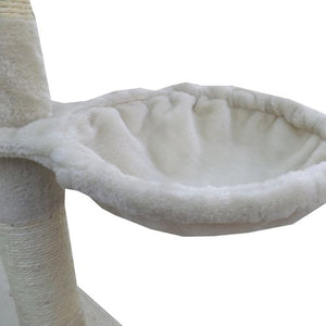 YES4PETS 200 cm Cat Scratching Tree Tower Furniture Beige - PetServo