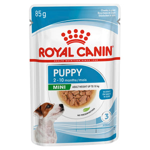 Royal Canin - Mini Puppy Wet Dog Food Pouches 85g x 12 - Petservo