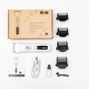 YES4PETS Electric Dog Cat Clipper Kit Cordless Grooming White_PetServo-4