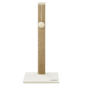 Cat scratching post with a spherical ball on a white background at Pet Servo