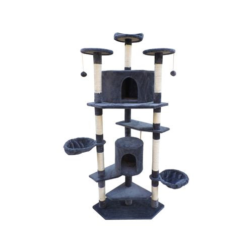 YES4PETS - 200cm Cat Scratching Post Tower Grey - petservo