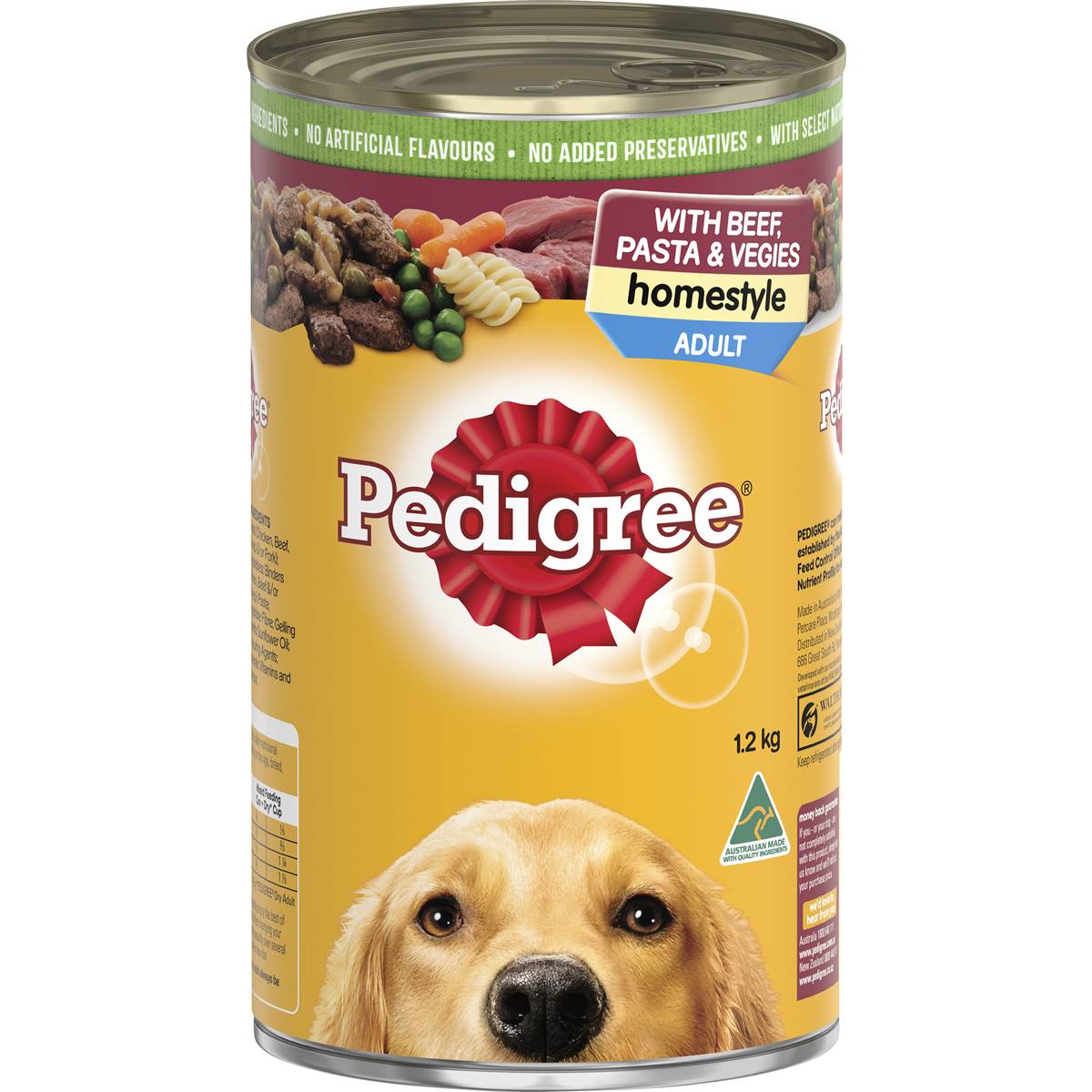 Pedigree - Homestyle With Beef Pasta & Veggies Wet Dog Food Can 1.2kg - Petservo