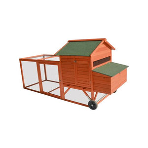 YES4PETS 248cm XL Chicken Coop Rabbit Hutch with Wheels - Pet Servo