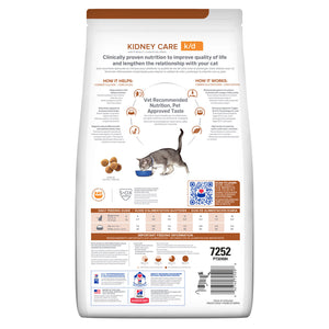 K/d kidney care cat food package on a white background
