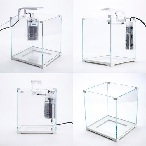 Dynamic Power - Aquarium Starfire Glass Fish Tank Set Filter Pump 16L