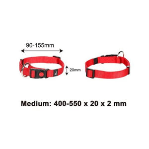 Flamingo - Ziggi Medium Red Dog Collar - petservo