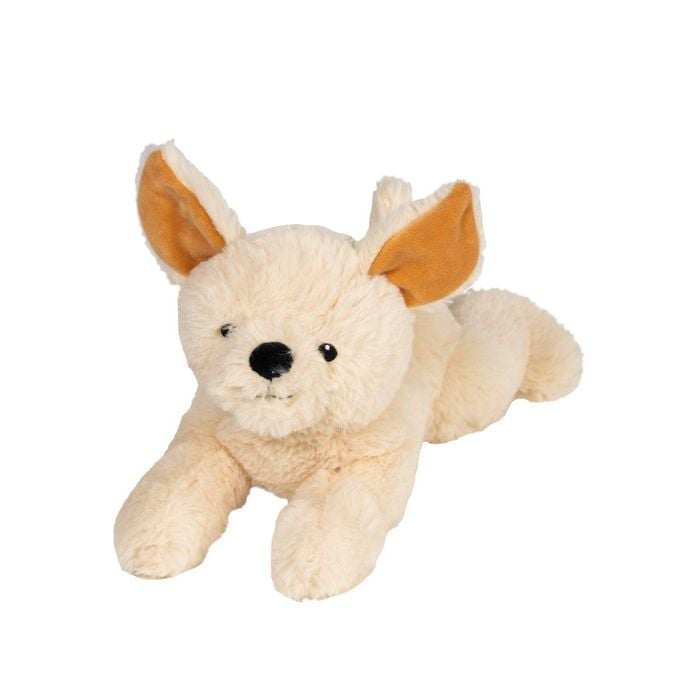 Plush toy dog with brown ears on a white background at Pet Servo