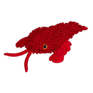 Red textured toy resembling a lobster on a white background at Pet Servo