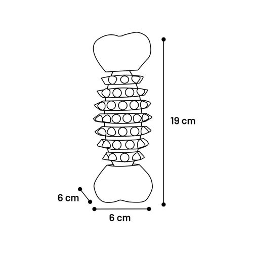 Flamingo - 20cm Black Gladiator Bone Dog Toy
