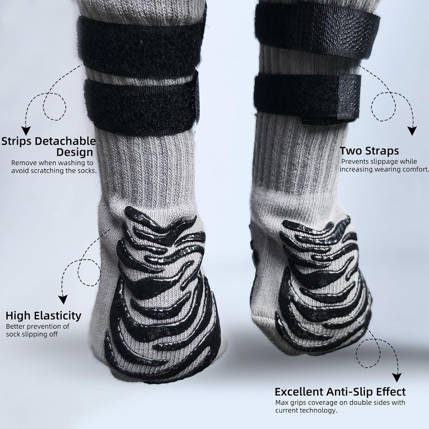 HCPET - Anti-Slip Dog Socks for Floor & Paw Safety - Petservo