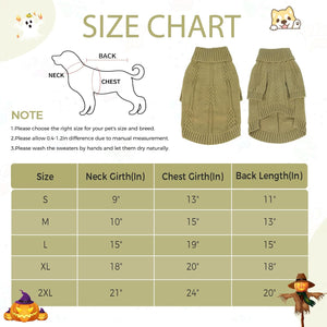Grass Green Knitted Winter Sweater for All Dog Sizes - Petservo