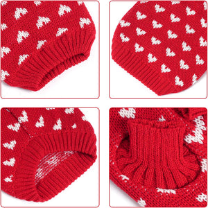 DXHYCC - Red Heart Dog Sweater – Cozy Knit Holiday - Petservo