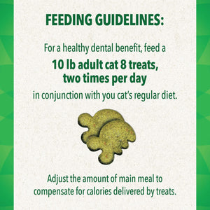 GREENIES - Feline Dental Cat Treats Chicken Flavour 60g Feeding Guidelines - Petservo
