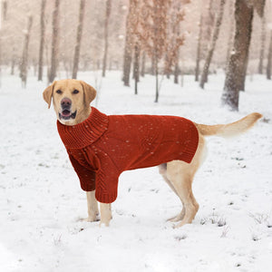 Brick Red Knitted Winter Sweater for All Dog Sizes - Petservo