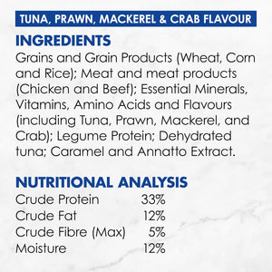 Fancy Feast_Tuna, Prawn, Mackerel&Crab Cat Food, Adult, 1.4Kg Ingredients PetServo
