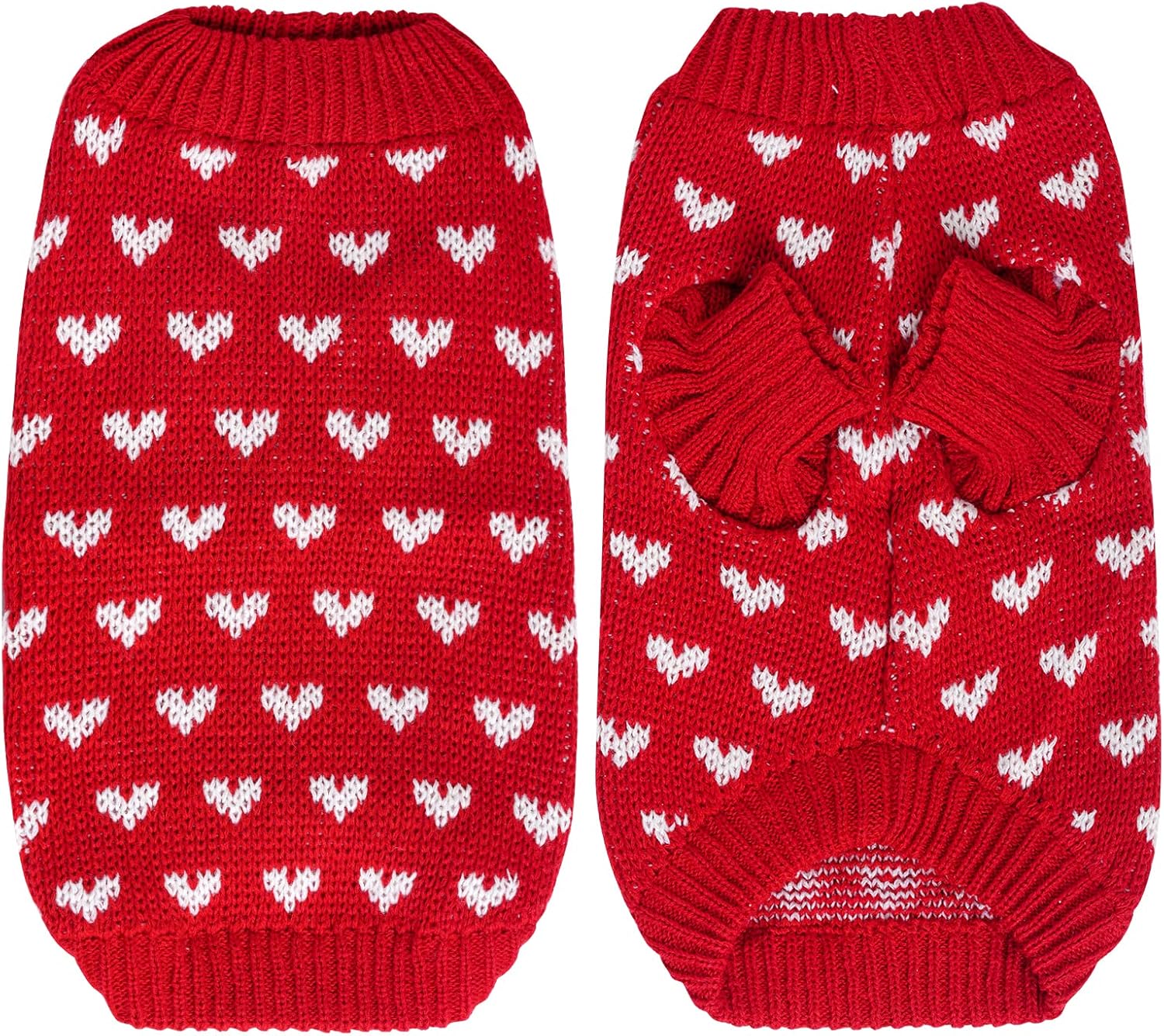 DXHYCC - Red Heart Dog Sweater – Cozy Knit Holiday - Petservo