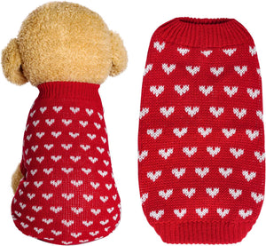 DXHYCC - Red Heart Dog Sweater – Cozy Knit Holiday - Petservo