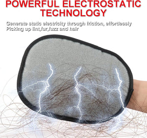 Electrostatic cleaning glove with text about powerful electrostatic technology on a white background at Pet Servo