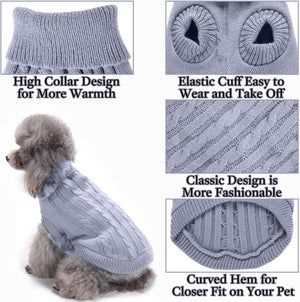 KIKNIN - Thermal Turtleneck Dog Sweater, S Size - Petservo