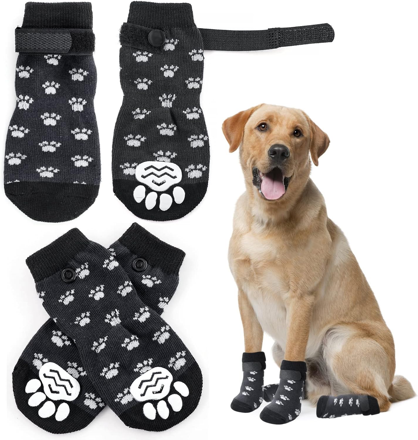 Monlida - Anti-Slip Dog Socks for Hardwood Floors - Petservo