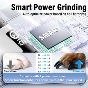Buy Casfuy 6-Speed Pet Nail Grinder with 2 LED Lights at Pet Servo