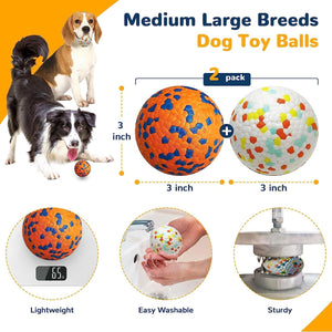 Dog toy balls for medium and large breeds with features highlighted at Pet Servo