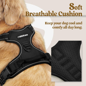 Rabbitgoo - Outdoor Adjustable Pet Harness (Black) at Pet Servo