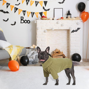 Grass Green Knitted Winter Sweater for All Dog Sizes - Petservo
