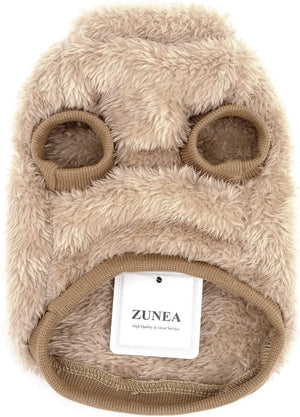 Brown Fleece Dog Sweater – Warm Winter Wear w/D-Ring - Petservo