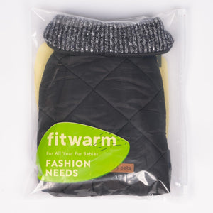 Fitwarm - Winter Clothes for Small Dogs in Black & Grey - Pet Servo