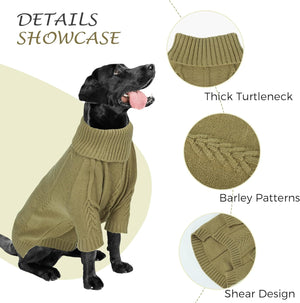 Grass Green Knitted Winter Sweater for All Dog Sizes - Petservo