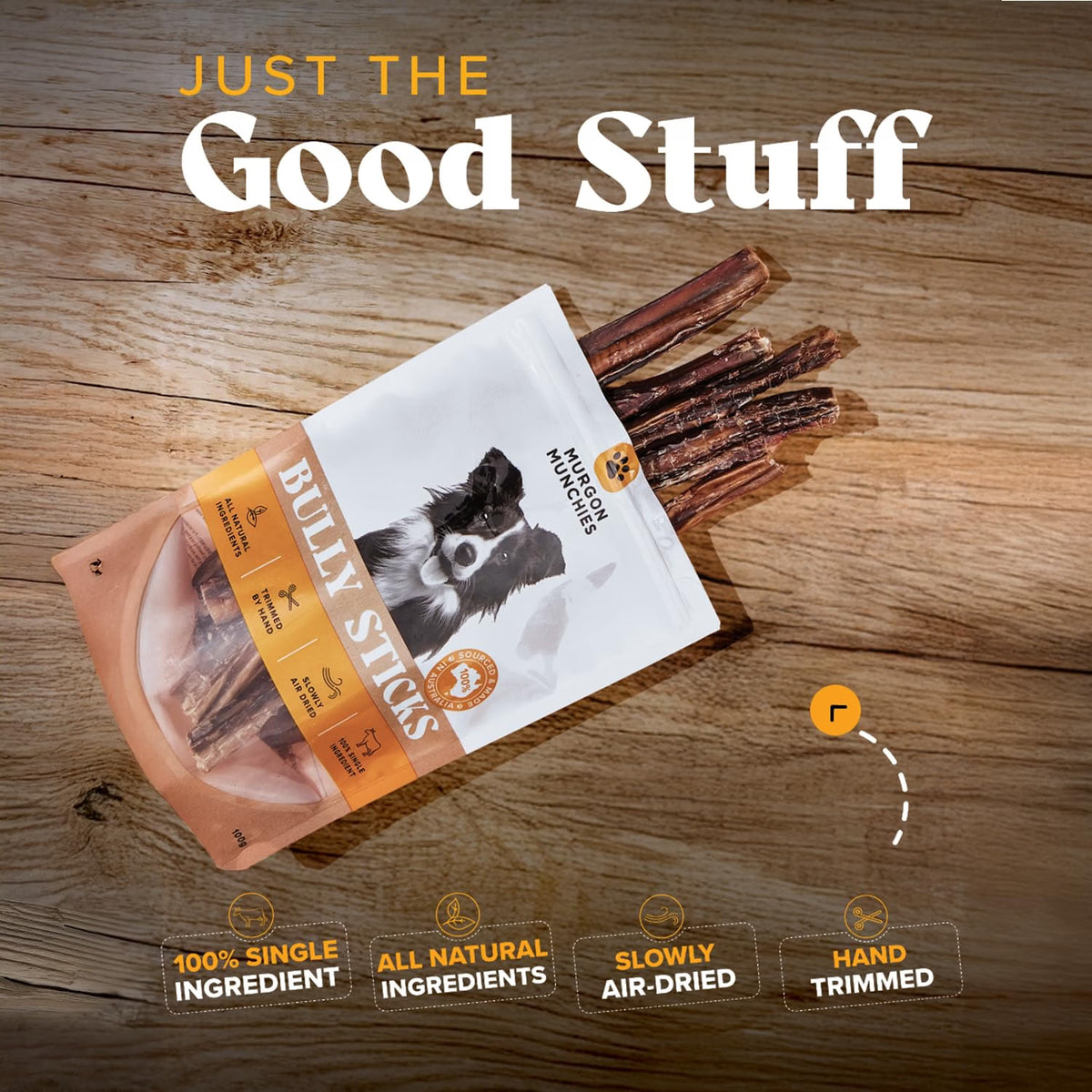 Murgon Munchies - Bully Sticks | Natural Dog Chew, Dental Treat