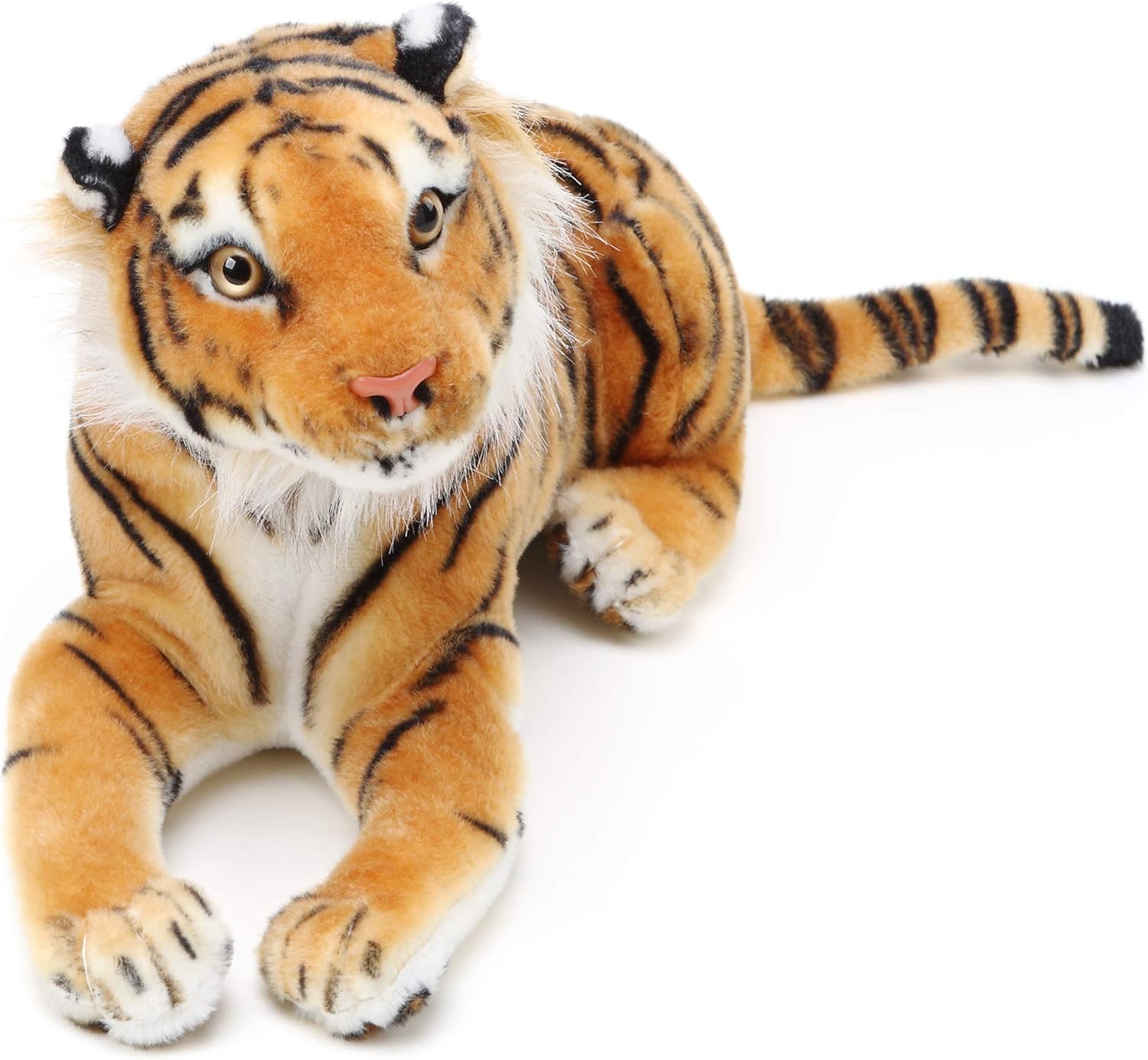 Plush tiger toy on a white background at Pet Servo