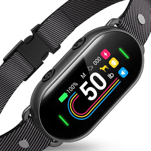 Smartwatch with a black mesh band on a white background at Pet Servo