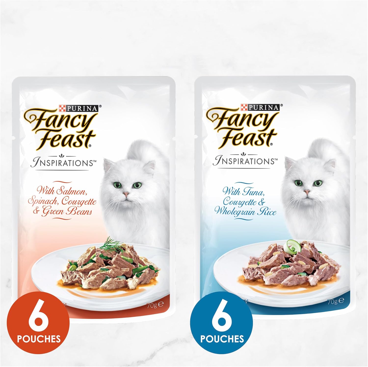 FANCY FEAST - Inspirations Adult Wet Cat Food Salmon and Tuna Variety Pack 24x70g
