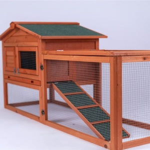 YES4PETS - Wooden Rabbit Hutch with Metal Run Cage - Petservo