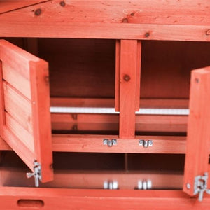 YES4PETS - Wooden Rabbit Hutch with Metal Run Cage - Petservo