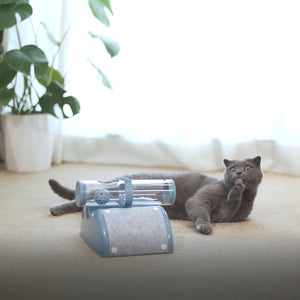 YES4PETS Cat Play Box & Interactive Ball Toy Kit - Blue - Pet Servo