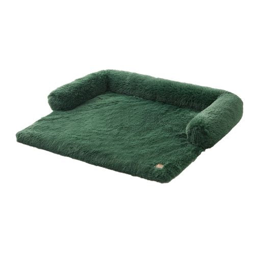Charlie's - Shaggy Faux Fur Bolster Sofa Protector Pet Bed - Eden Green