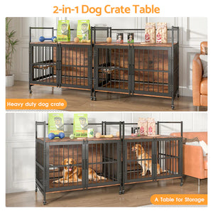 Buy Advwin Heavy-Duty Dog Kennel Dog Crate Furniture at Pet Servo-2