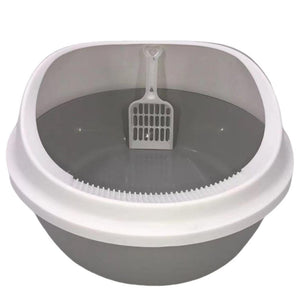 Pet litter box with a scoop on a white background at Pet Servo