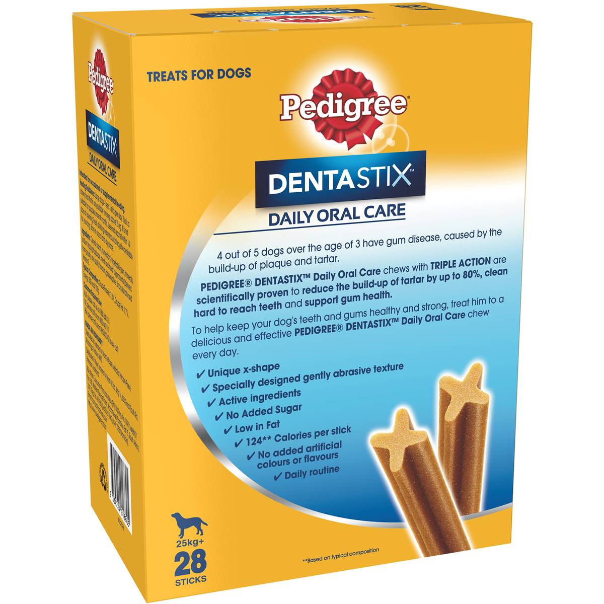 Pedigree - Dentastix Large Dental Dog Treats Daily Oral Care Chews 28 Pack - Petservo