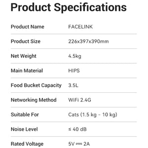 CATLINK - F02 Cat Facial Recognition Smart Pet Feeder - Petservo