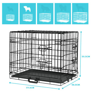 Advwin - Metal Dog Cage Pet Crate - petservo
