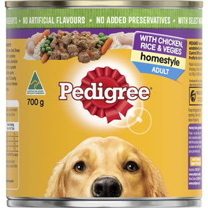 Pedigree - Homestyle With Chicken Rice & Veggies Wet Dog Food Can 700g - Petservo