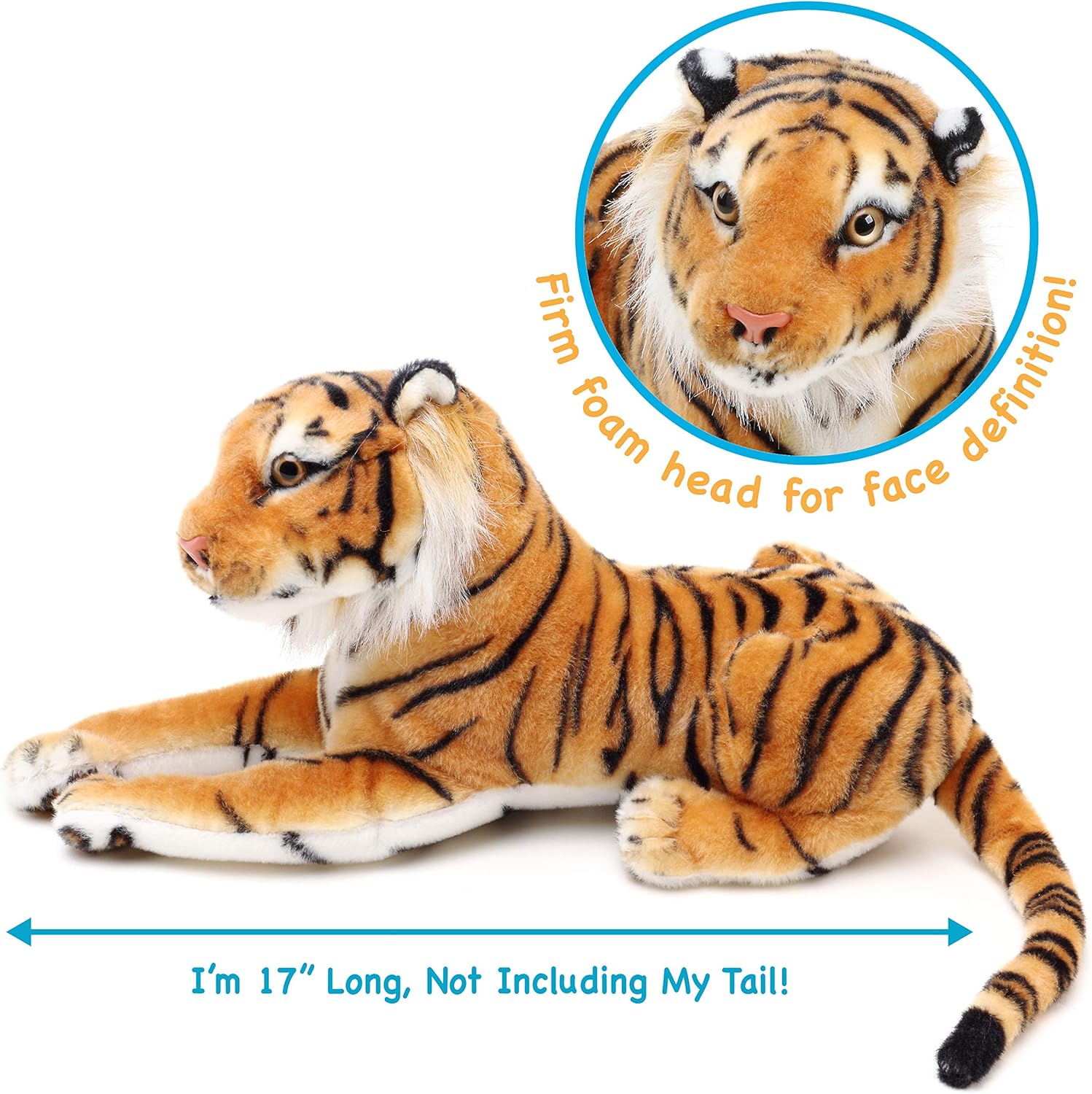 TigerHart Arrow The Tiger - 17 Inch Stuffed Animal Plush Cat