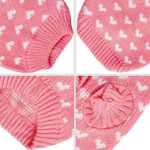 DXHYCC - Pink Heart Dog Sweater – Cozy Knit Holiday - Petservo