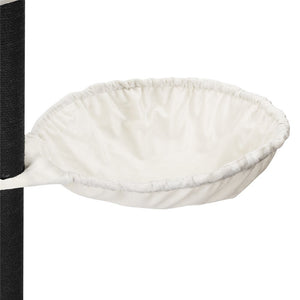 White pet hammock attached to a pole on a white background at Pet Servo